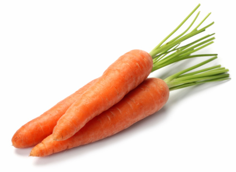 Carrot fresh vegetable group on white background