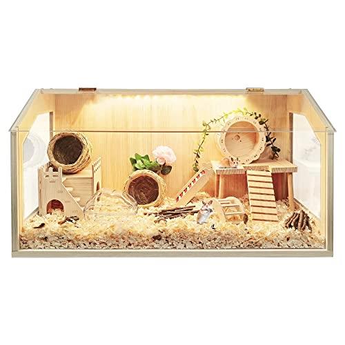  Hamster cage design with a sand bath and other accessories