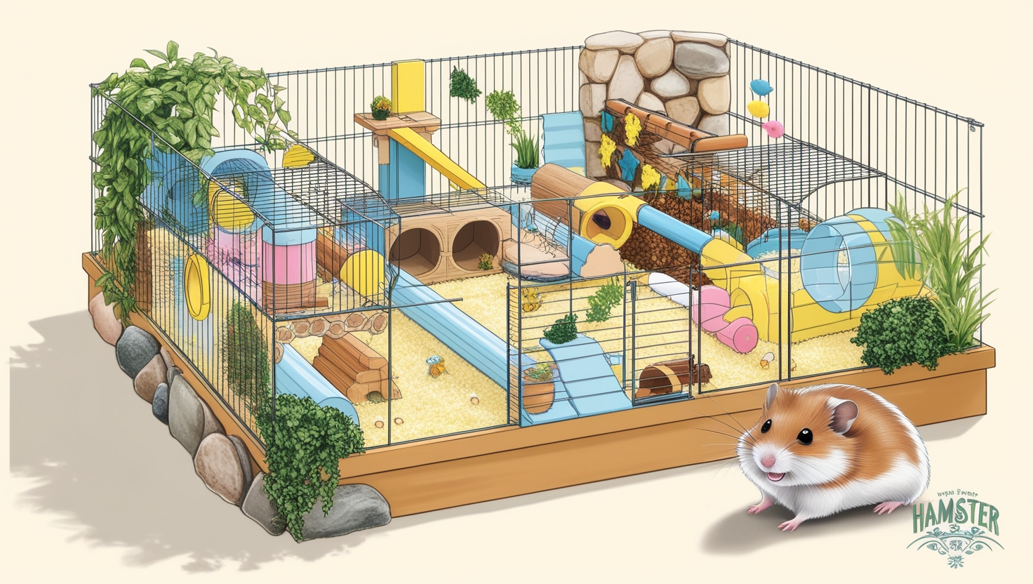 hamster cage layout